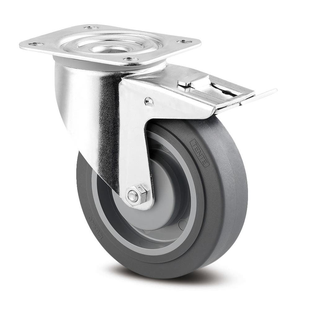Swivel castor with total lock 4.92 in