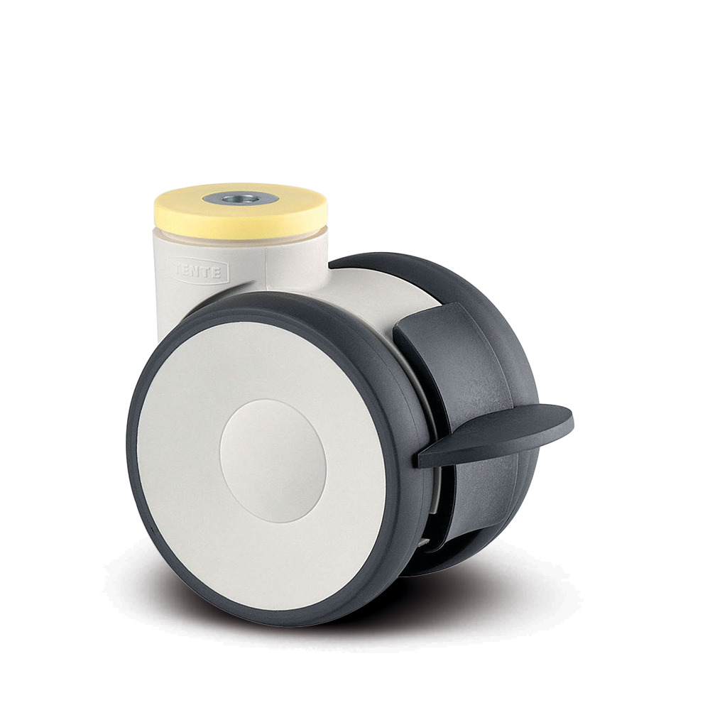 Rueda giratoria con Freno total 100 mm