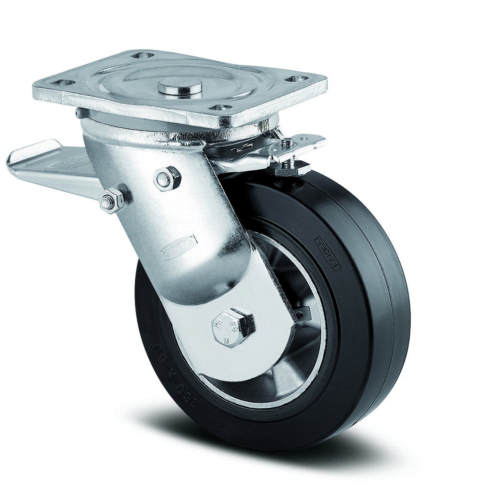 Lenkrolle mit Totalfeststeller, vorlaufend 250 mm