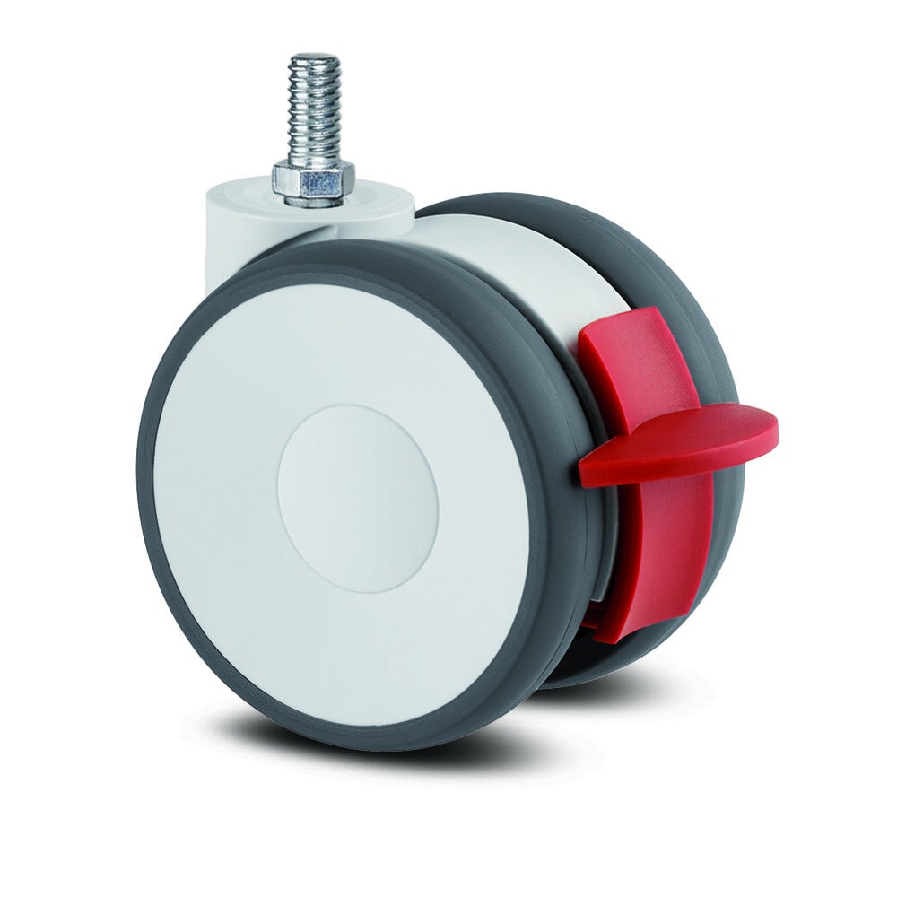 Swivel castor with wheel brake 2.95 in