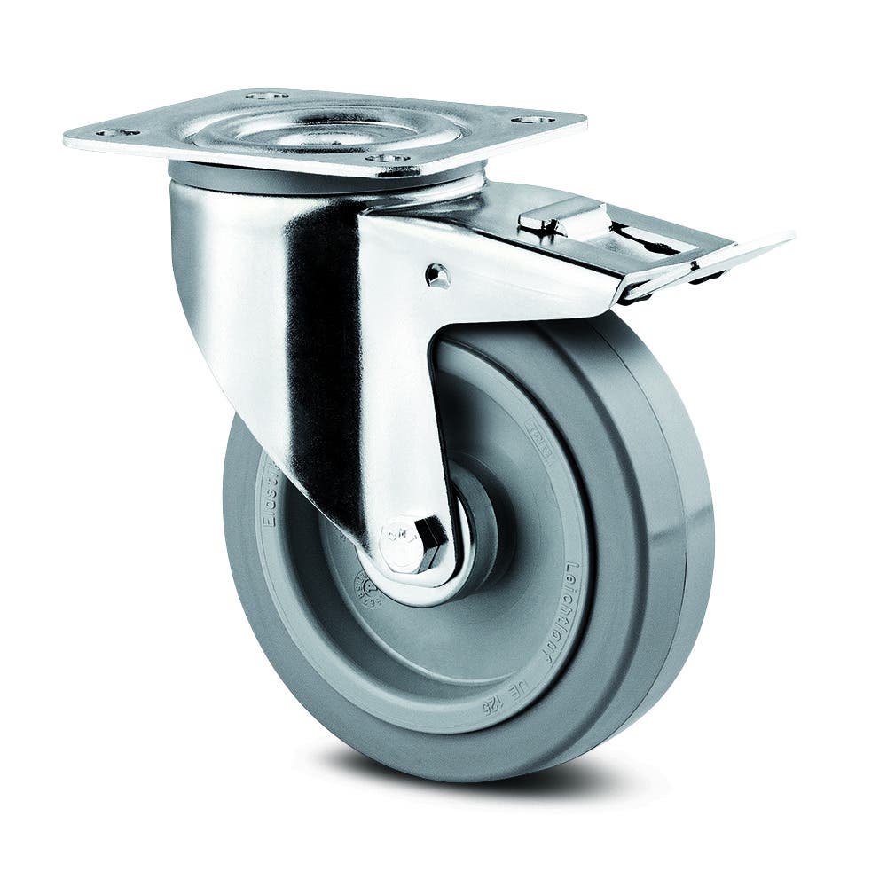 Swivel castor with total lock 100 mm