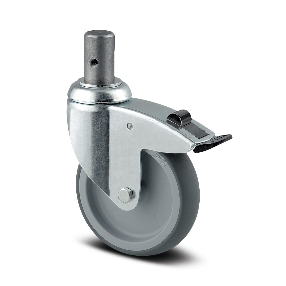 Swivel castor with directional lock 4.92 in