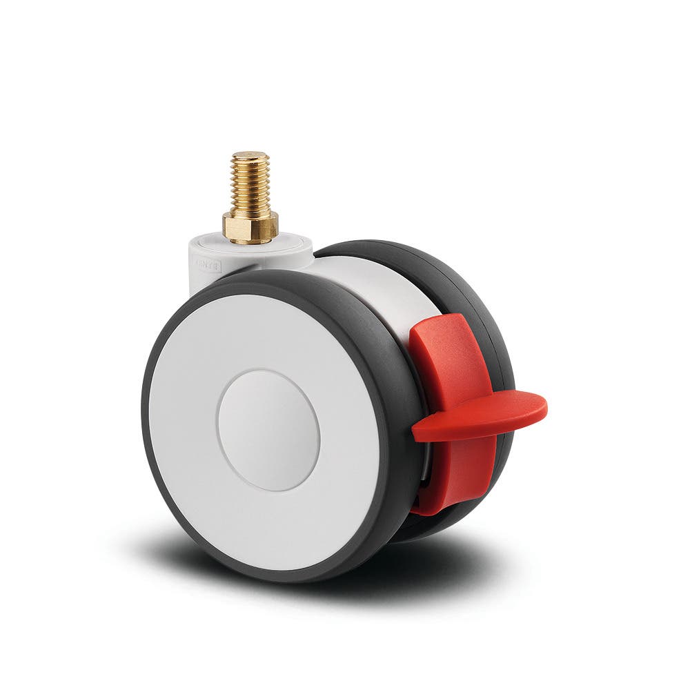 Swivel caster with wheel brake 2.95 in