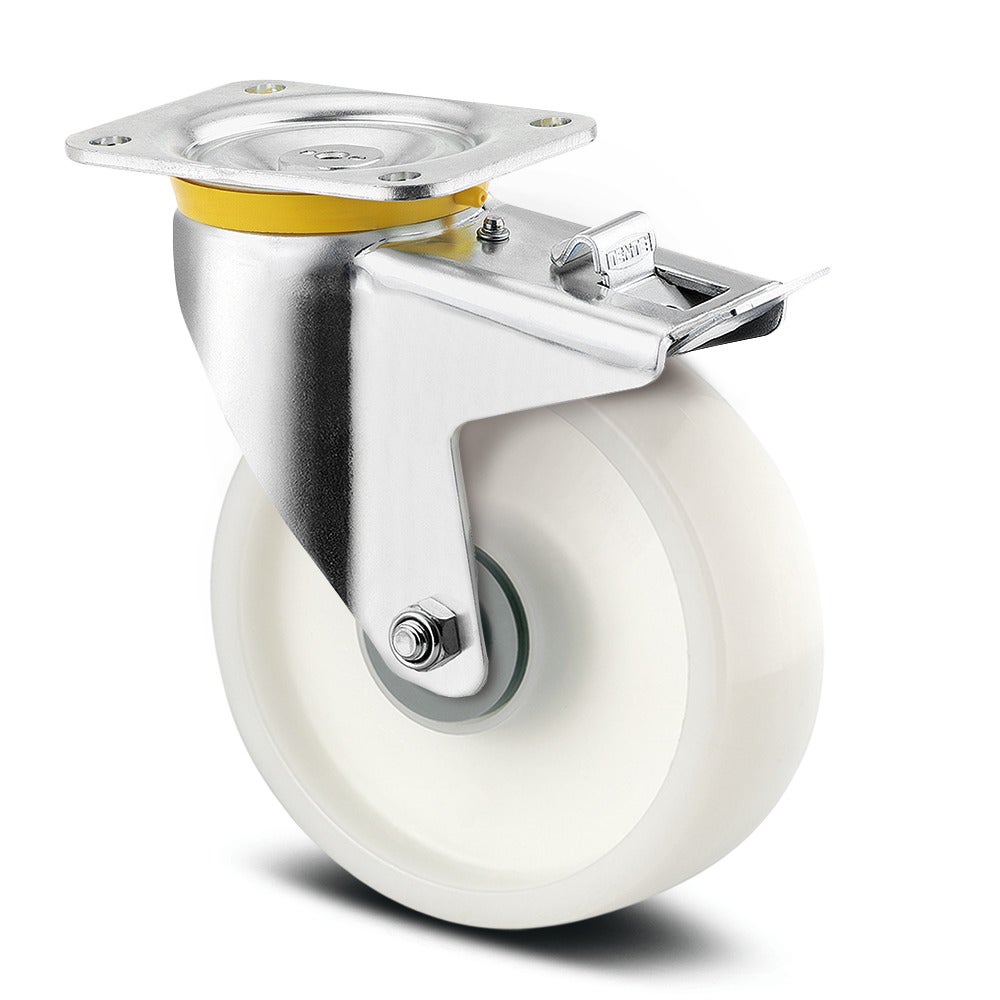 Swivel castor with total lock 200 mm