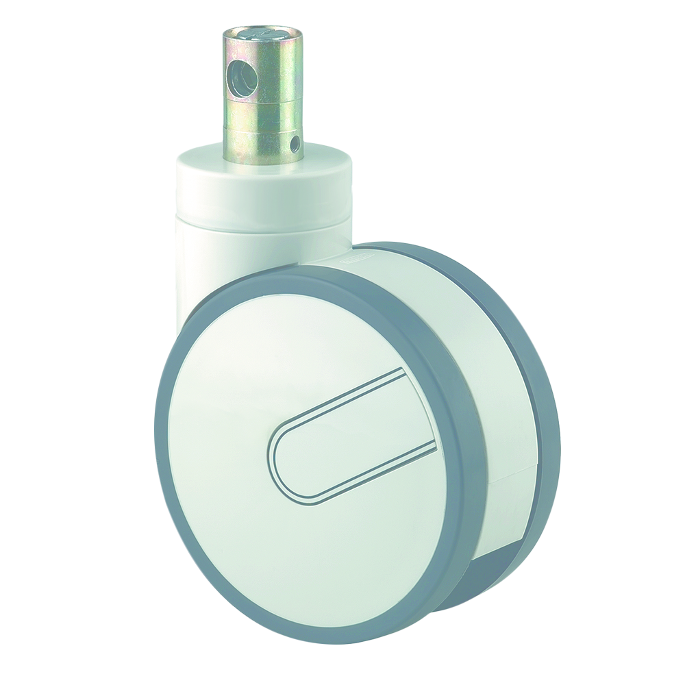 Swivel castor with central , total lock 5.91 in