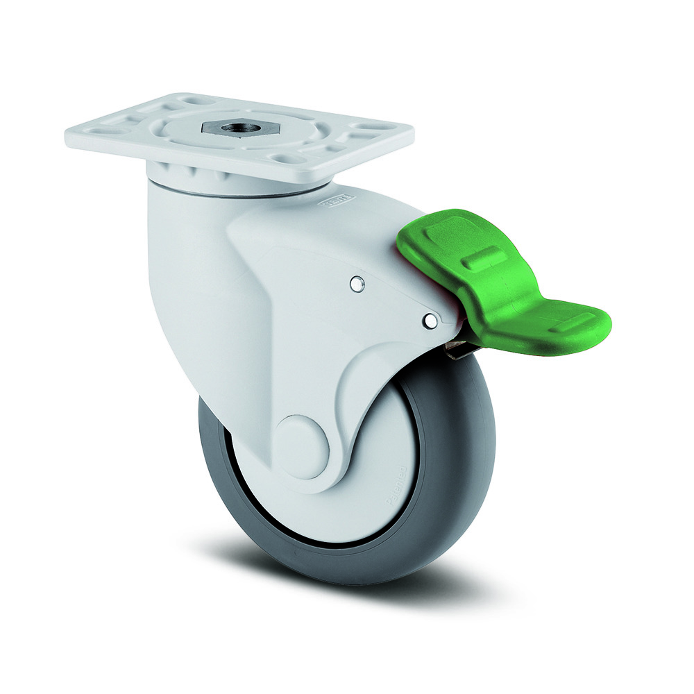 Swivel castor with directional lock 3.94 in