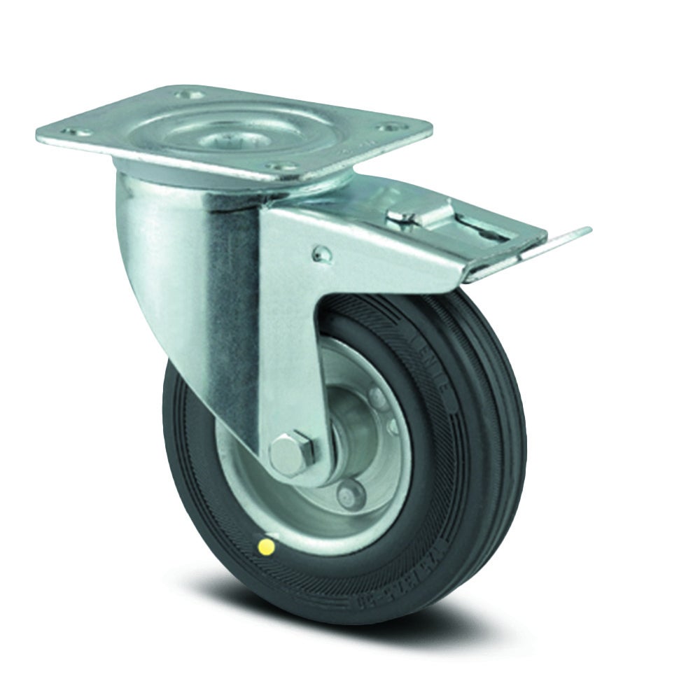 Swivel castor with total lock 100 mm