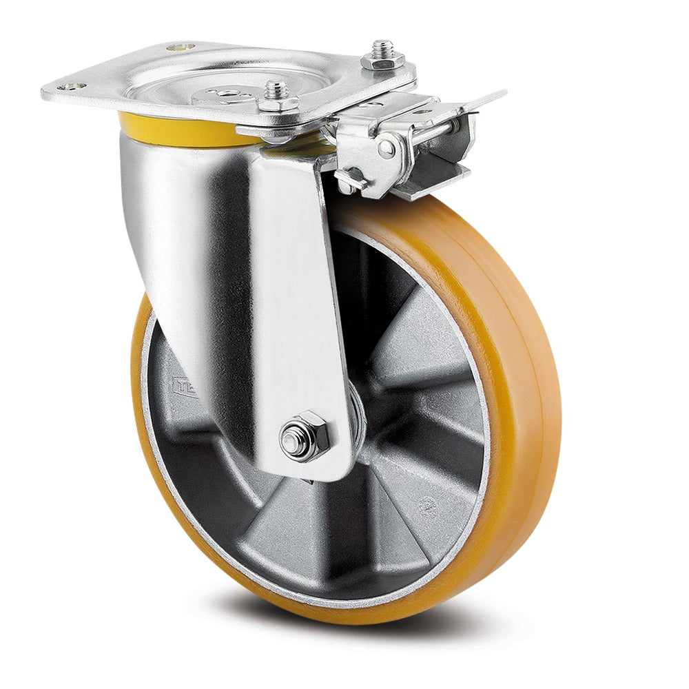 Поворотное Колесная опора с Тормоз направления 160 mm