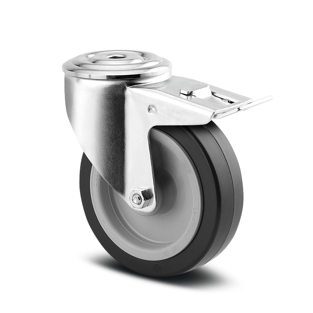 Ruota girevole con freno totale 200 mm