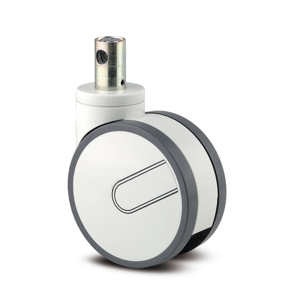 Swivel castor with central , total lock 5.91 in