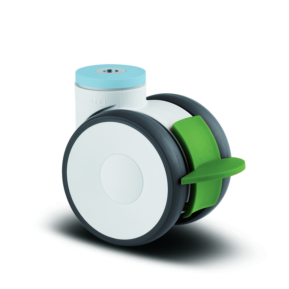 Roulette pivotante à blocage directionnel 100 mm