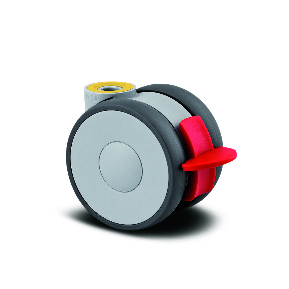 Swivel castor with wheel brake 2.95 in