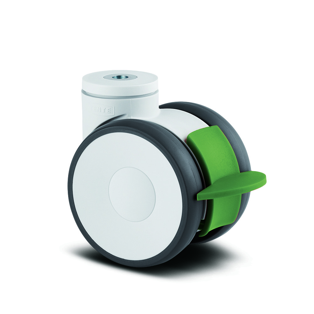 Swivel castor with directional lock 3.94 in