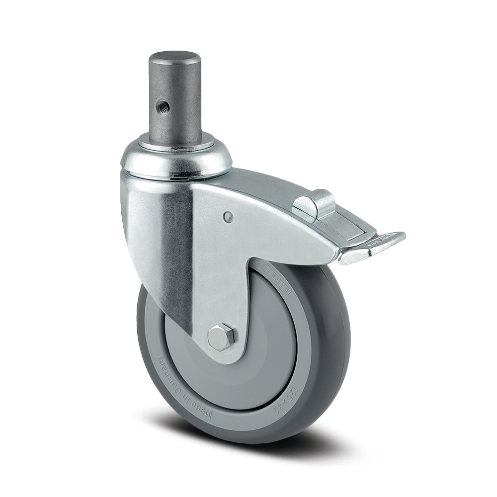 Swivel castor with total lock 100 mm