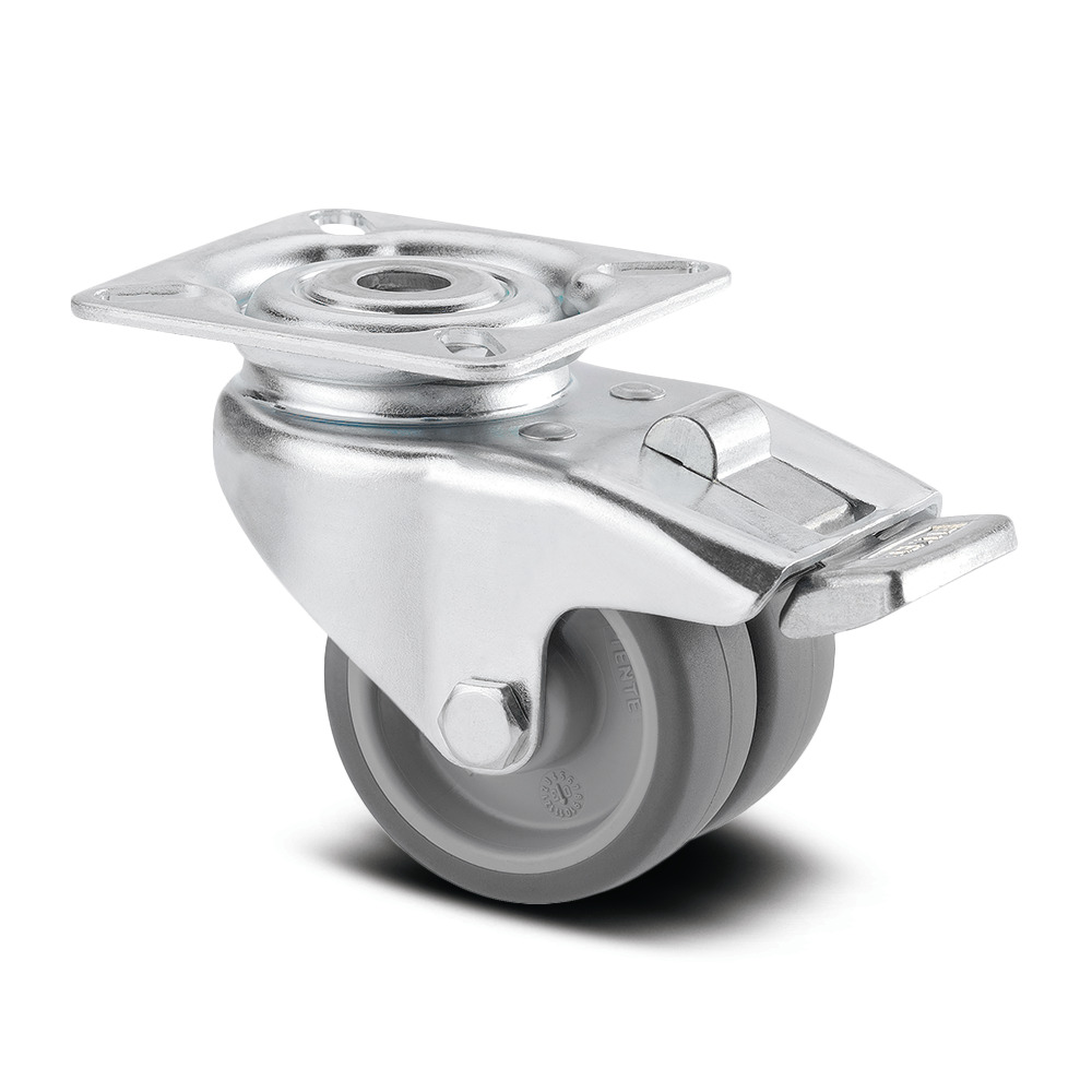 Swivel castor with wheel brake 50 mm