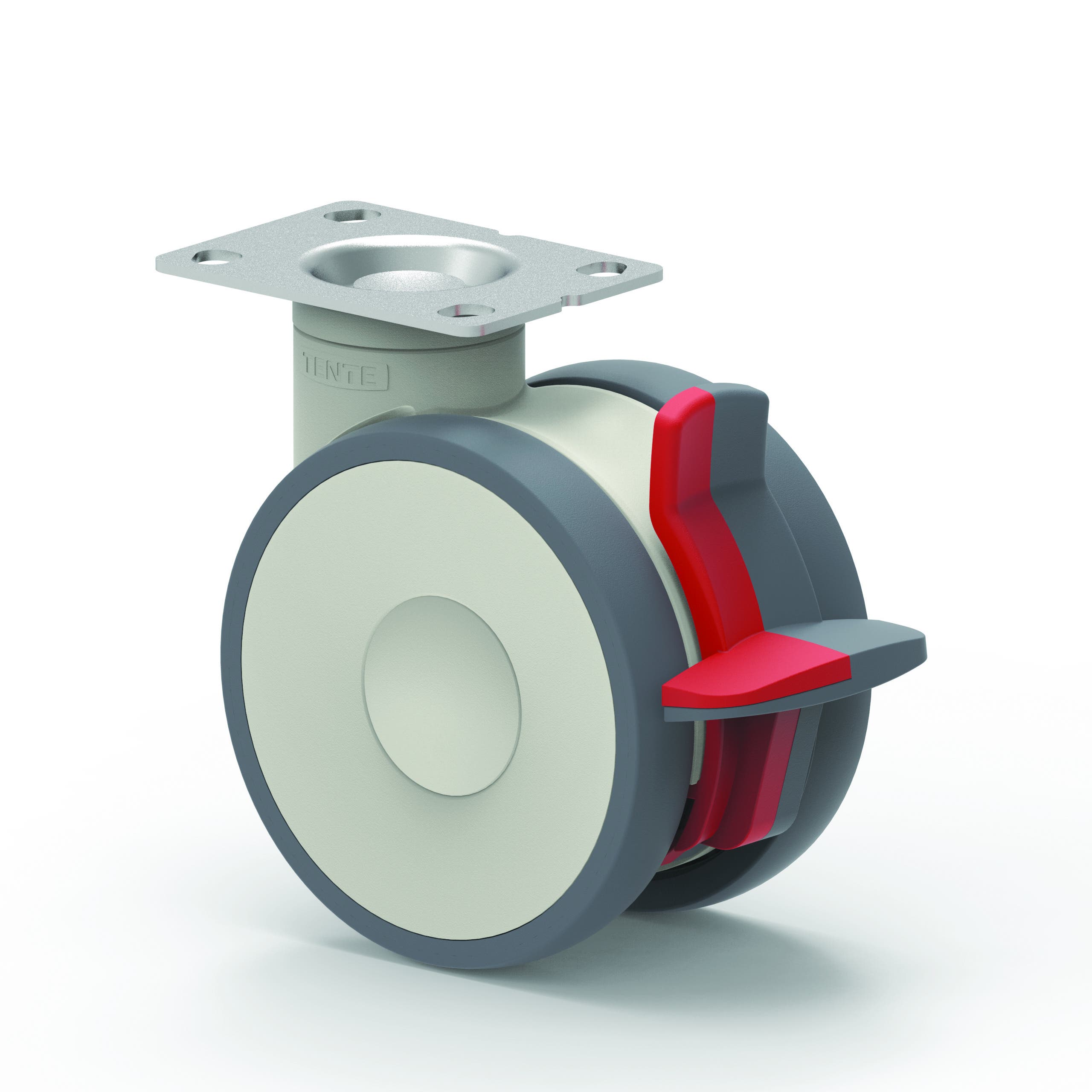 Swivel castor with combined lock 125 mm | 594CUAP125P52 Locking ...