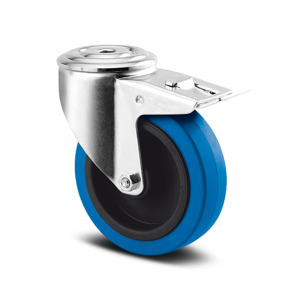 Swivel castor with total lock 80 mm