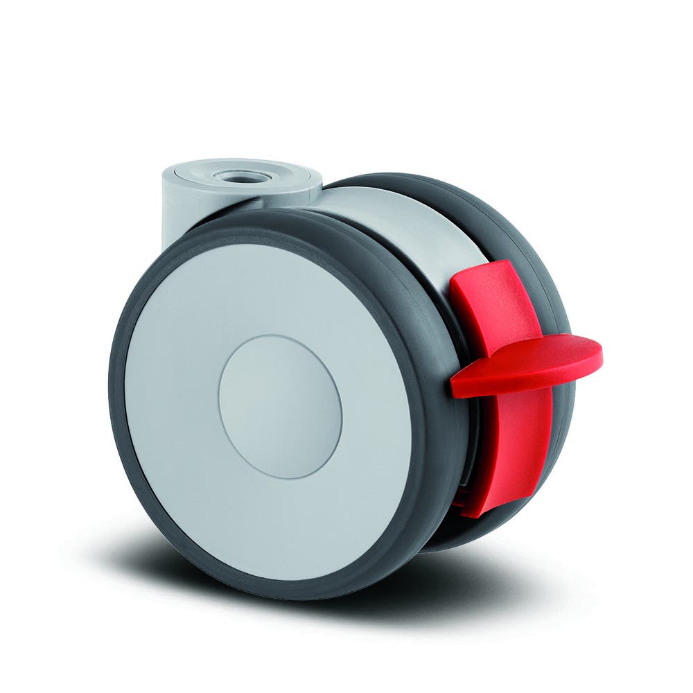 Swivel caster with wheel brake 2.95 in