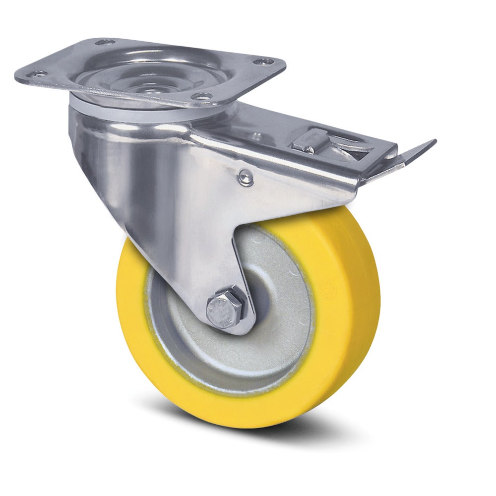 토탈락 장치가 있는 회전식 캐스터  100 mm