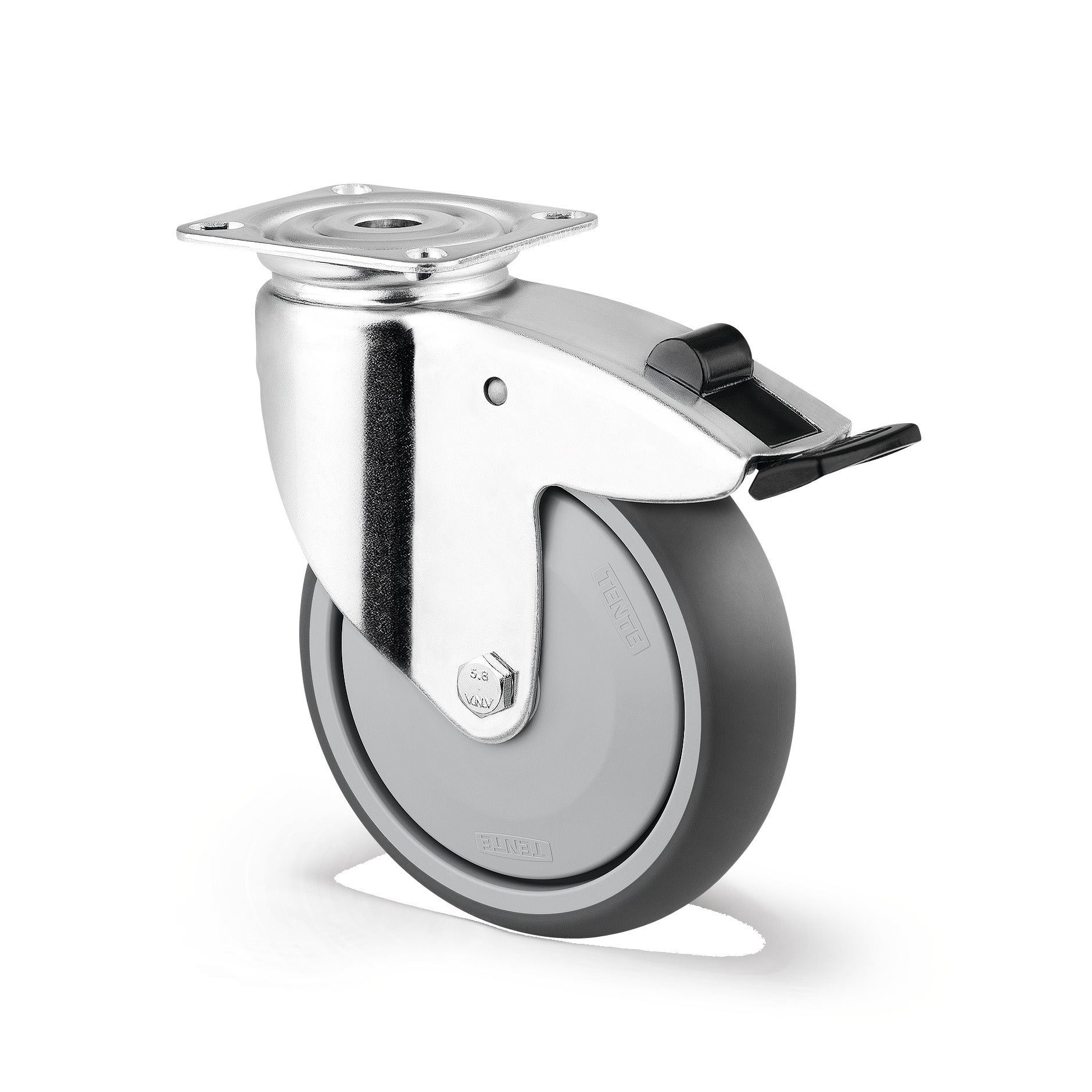 Поворотное Колесная опора с Тормоз направления 125 mm