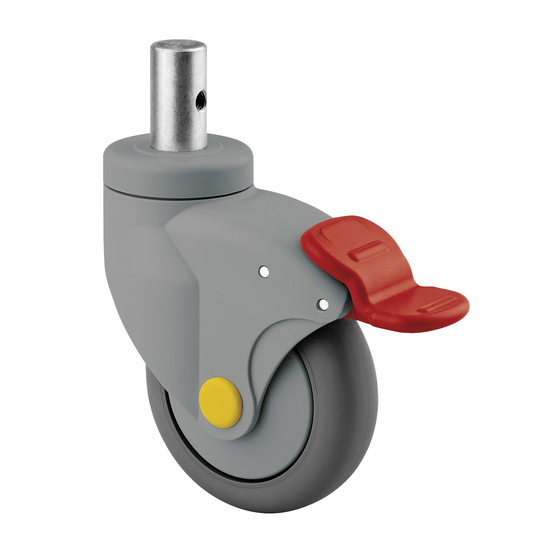 Swivel castor with total lock 100 mm