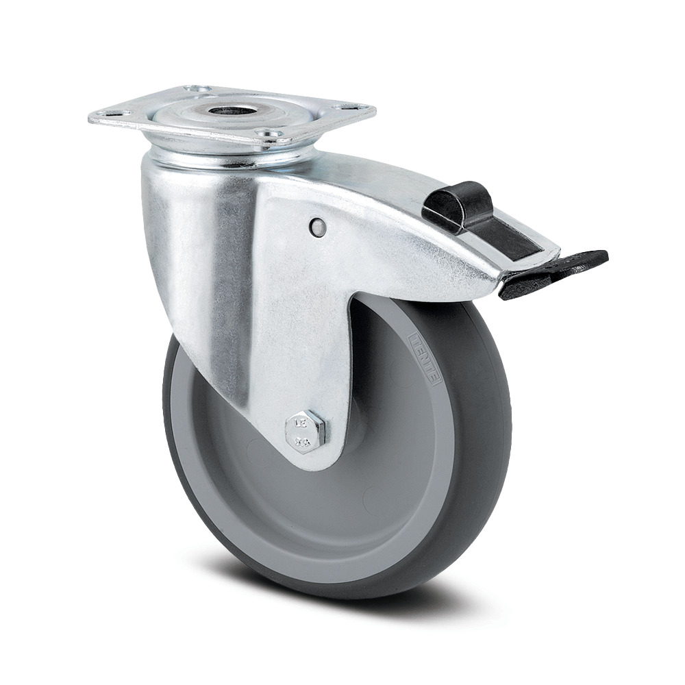 Swivel castor with directional lock 3.94 in