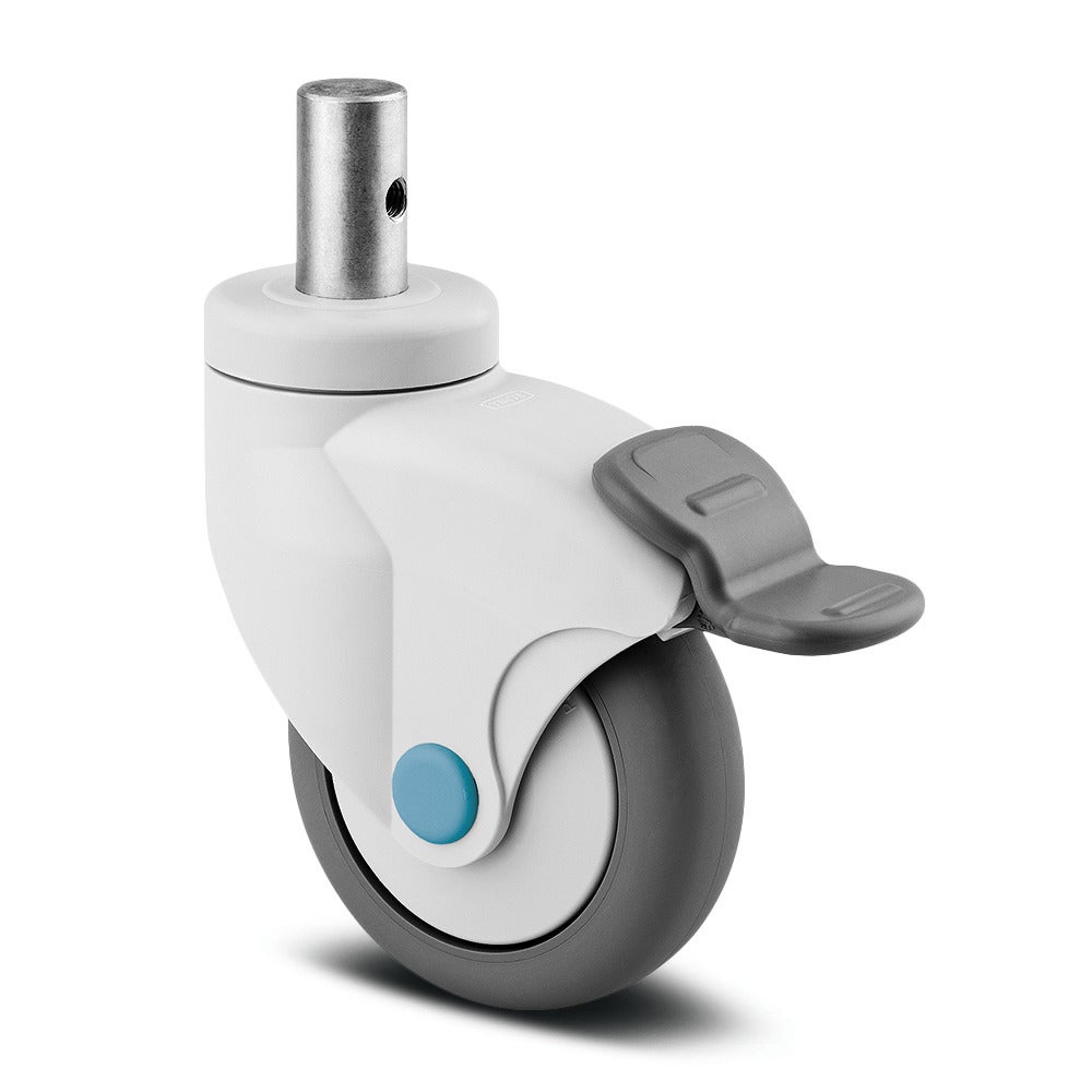 Swivel castor with wheel brake 100 mm