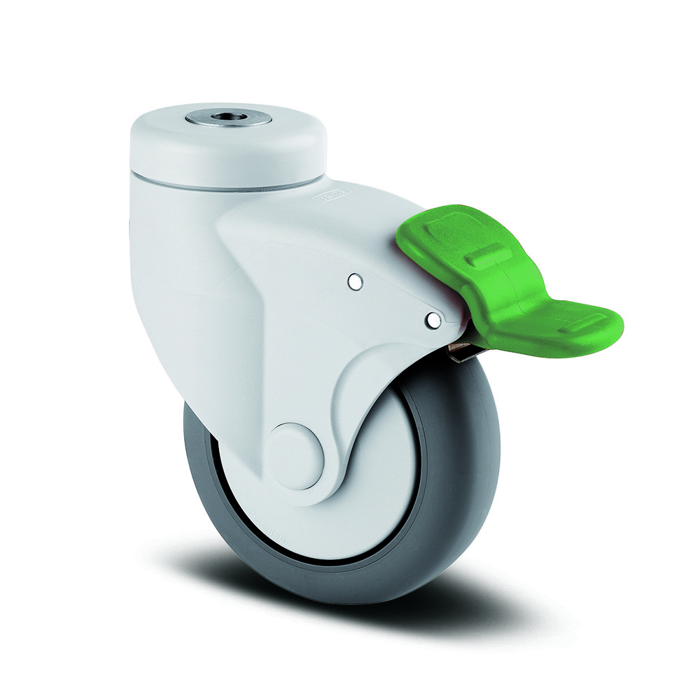 Swivel castor with directional lock 3.94 in