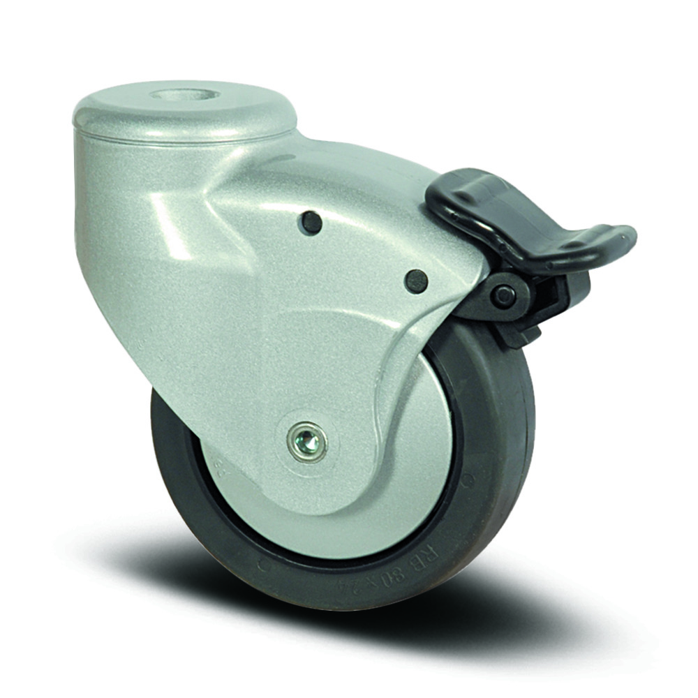 Swivel castor with wheel brake 100 mm