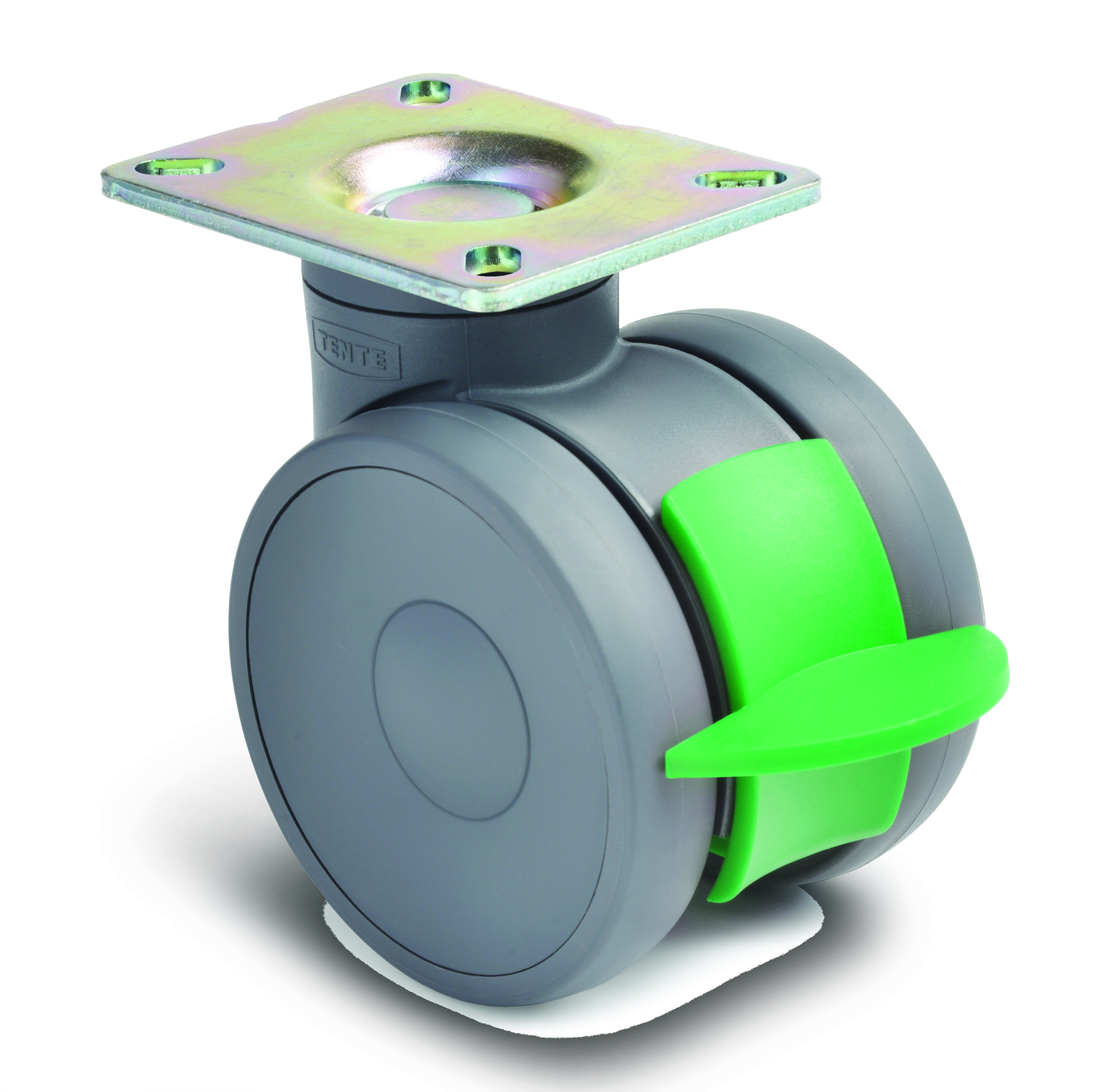 Ruota girevole con blocco direzionale 100 mm