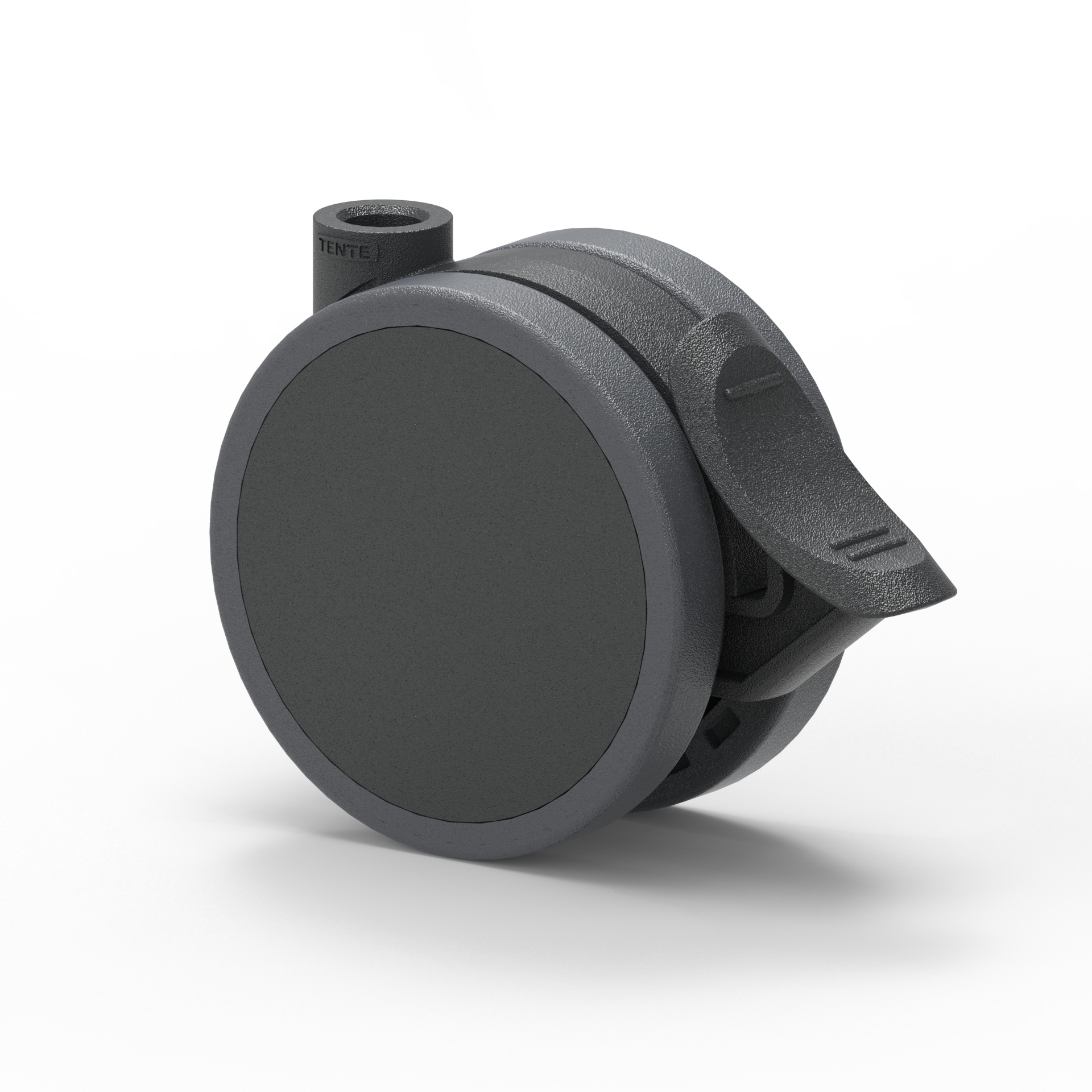 Roulette pivotante à blocage de roue 75 mm