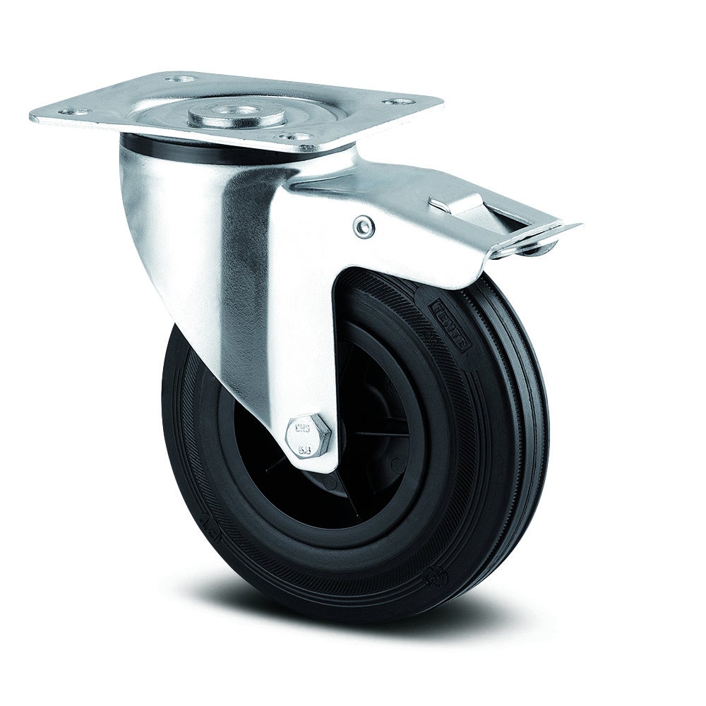 带全锁的旋转脚轮  100 mm