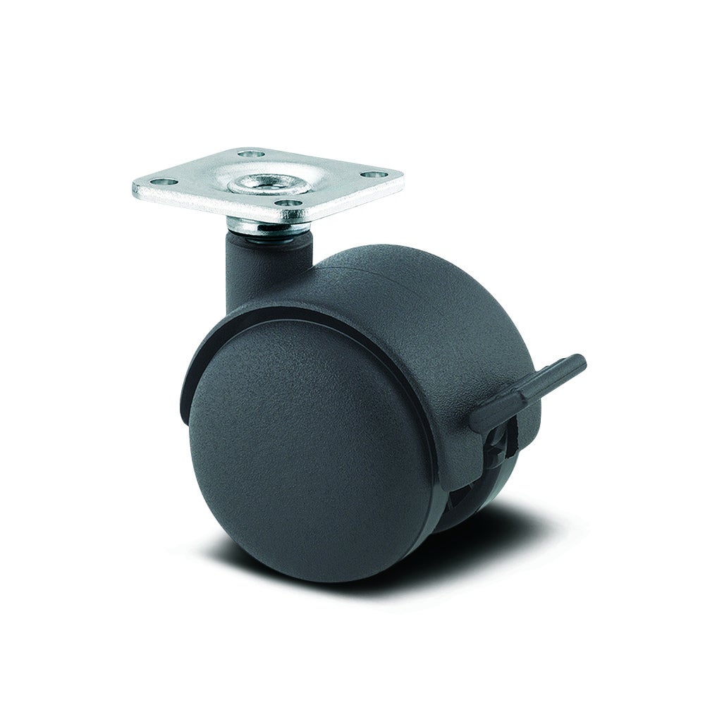 휠 브레이크가 장착된 회전식 캐스터  40 mm