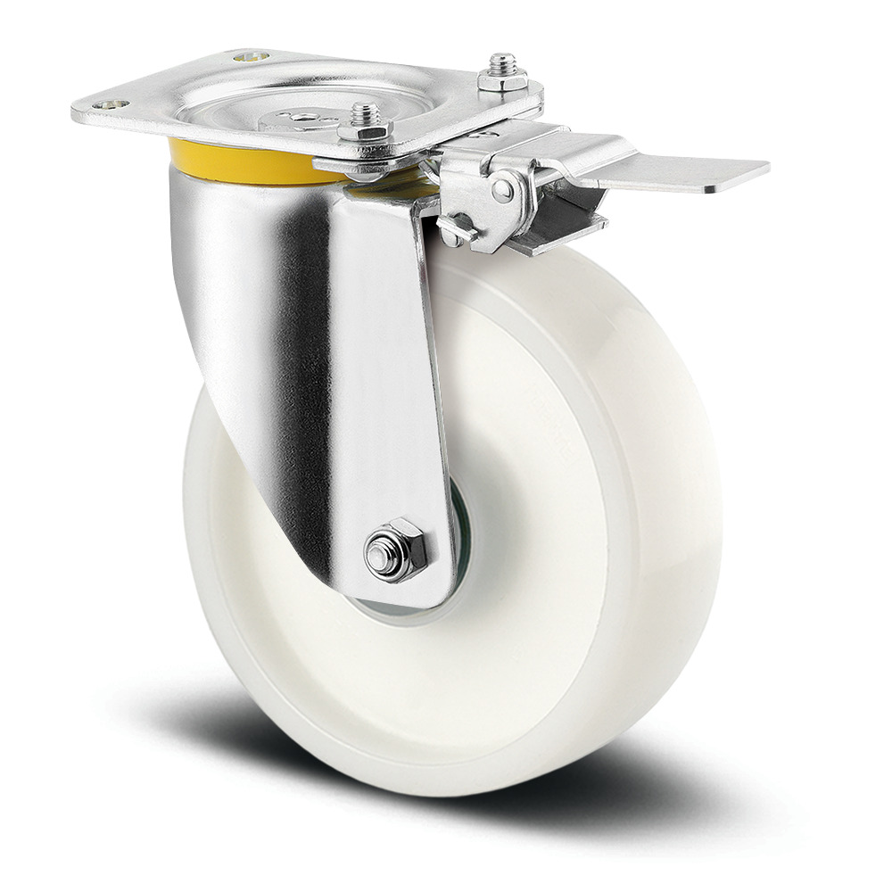 Swivel castor with directional lock 7.87 in