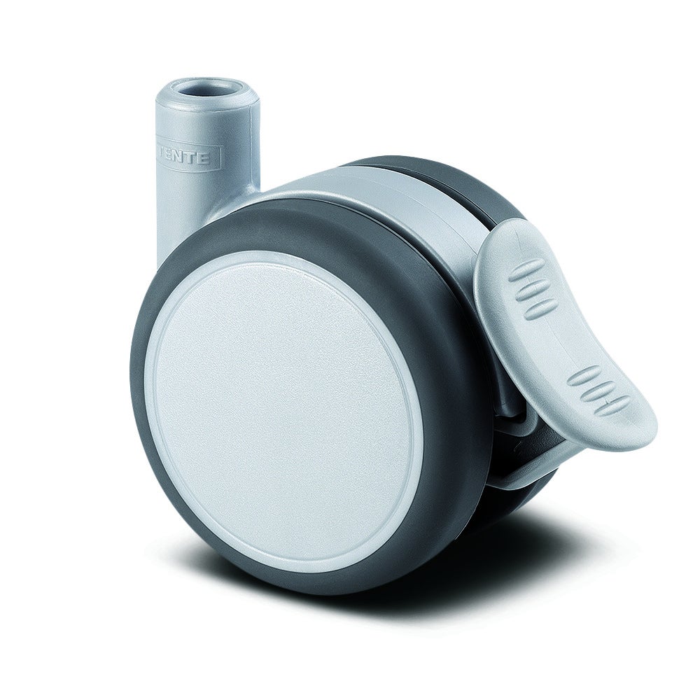 Rueda giratoria con Freno de rueda 75 mm