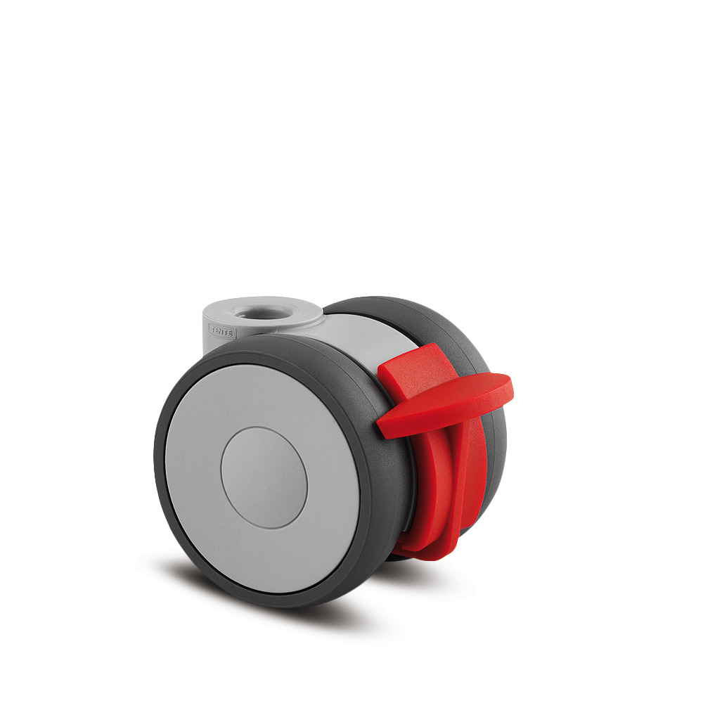 Swivel castor with wheel brake 1.97 in