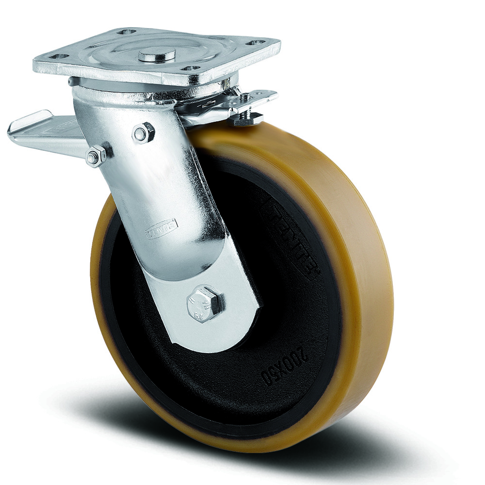 Ruota girevole con freno totale  160 mm