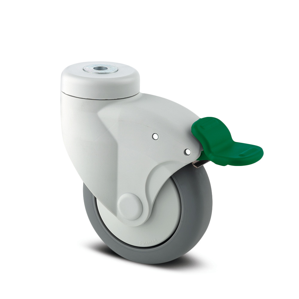 Roulette pivotante à blocage directionnel 125 mm