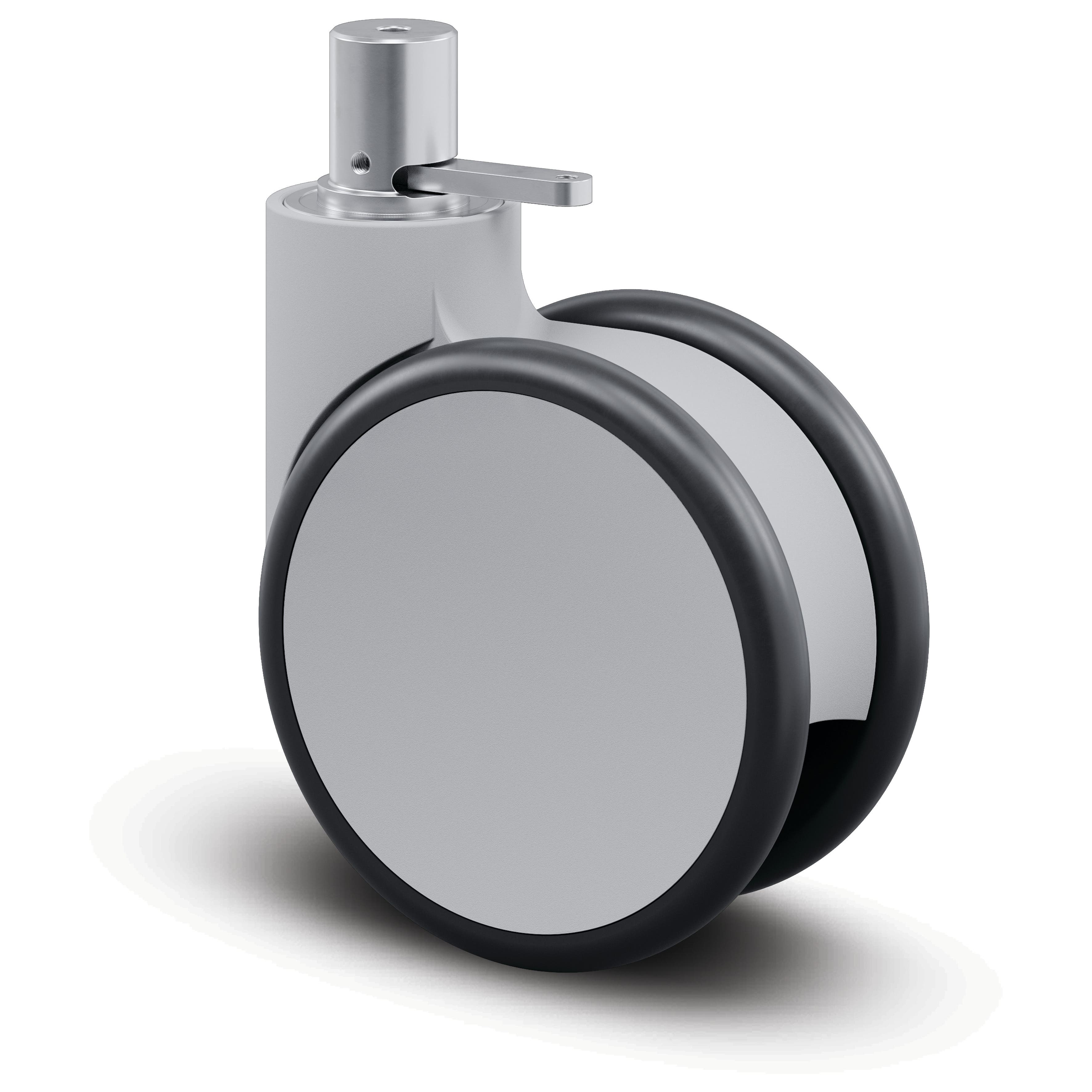 Swivel castor with central locking (directional lock, free, wheel lock ...
