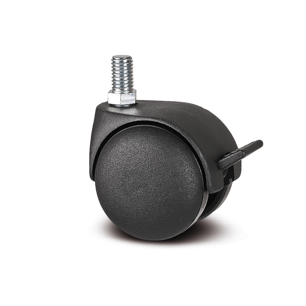 Swivel castor with wheel brake 1.97 in