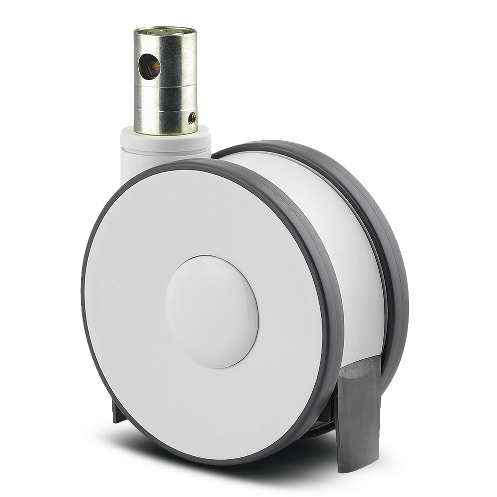 Swivel castor with central, total or directional lock 4.92 in