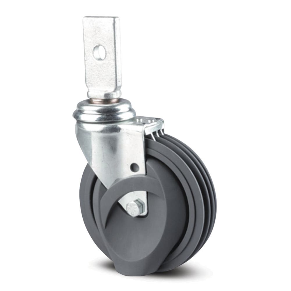 Roulette pivotante à blocage de roue 125 mm