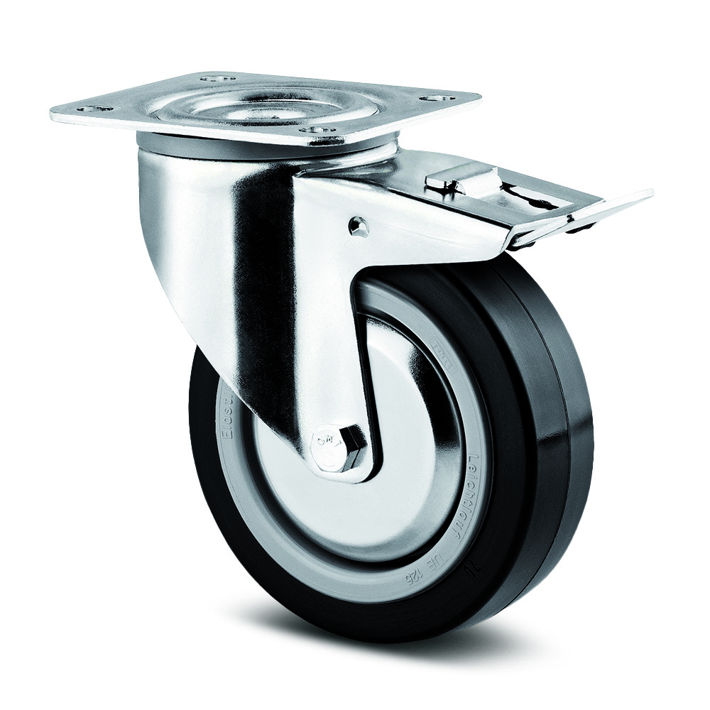 Rueda giratoria con Freno total 160 mm