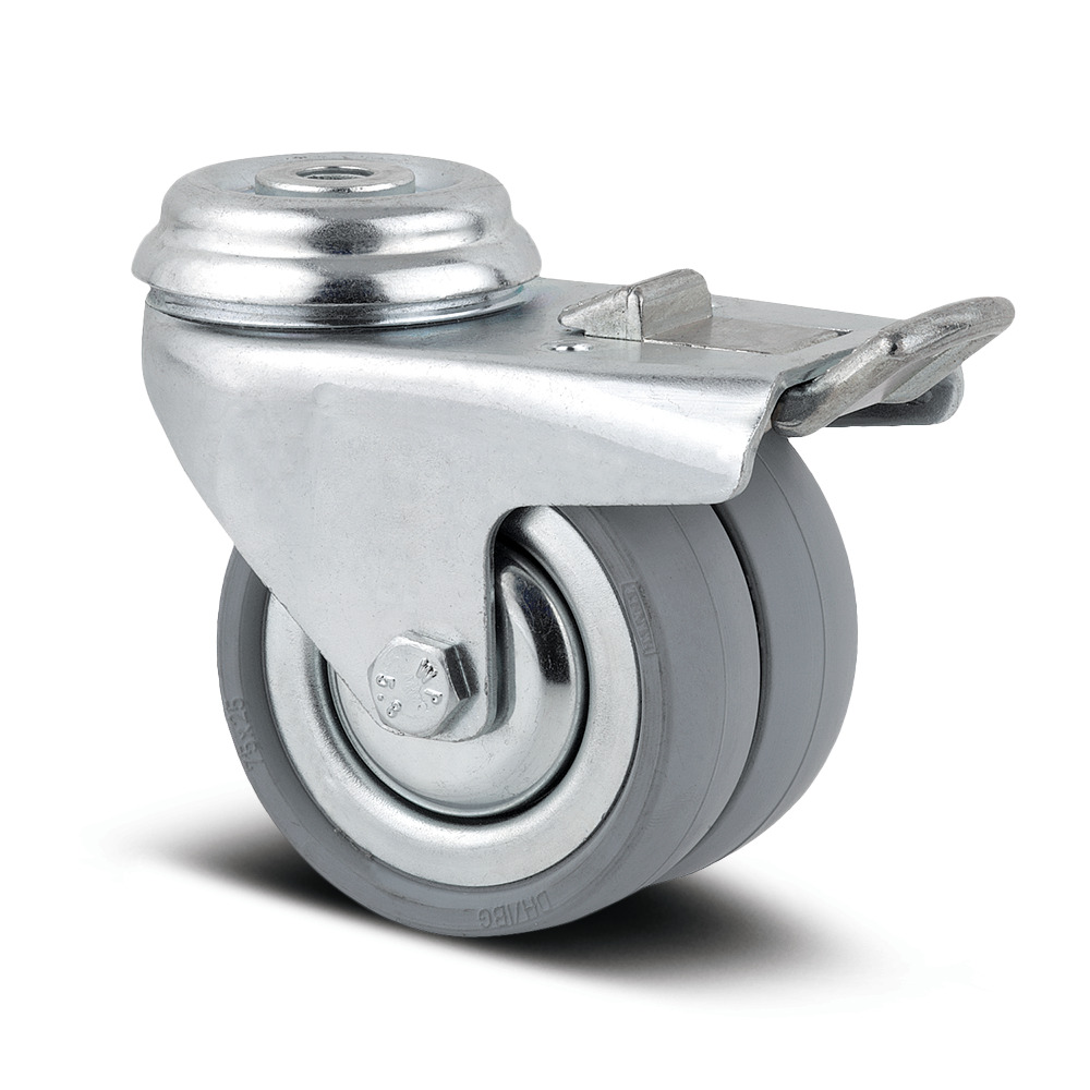 Swivel castor with total lock 75 mm