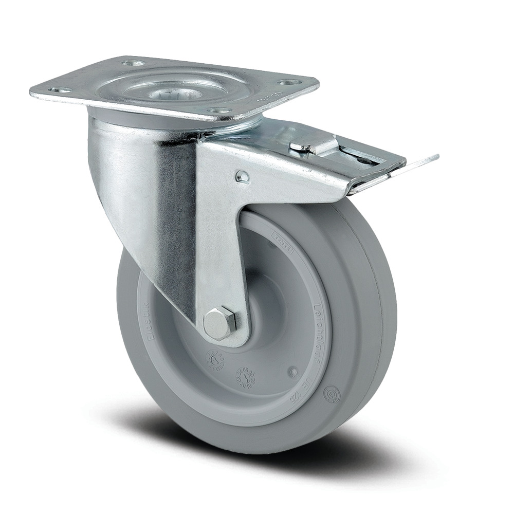 Swivel castor with total lock 200 mm