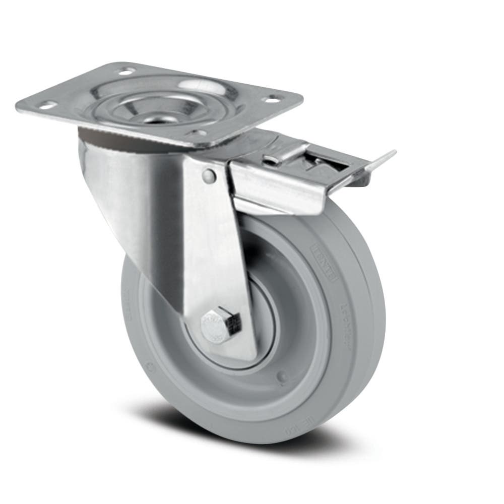 Rueda giratoria con Freno total 160 mm