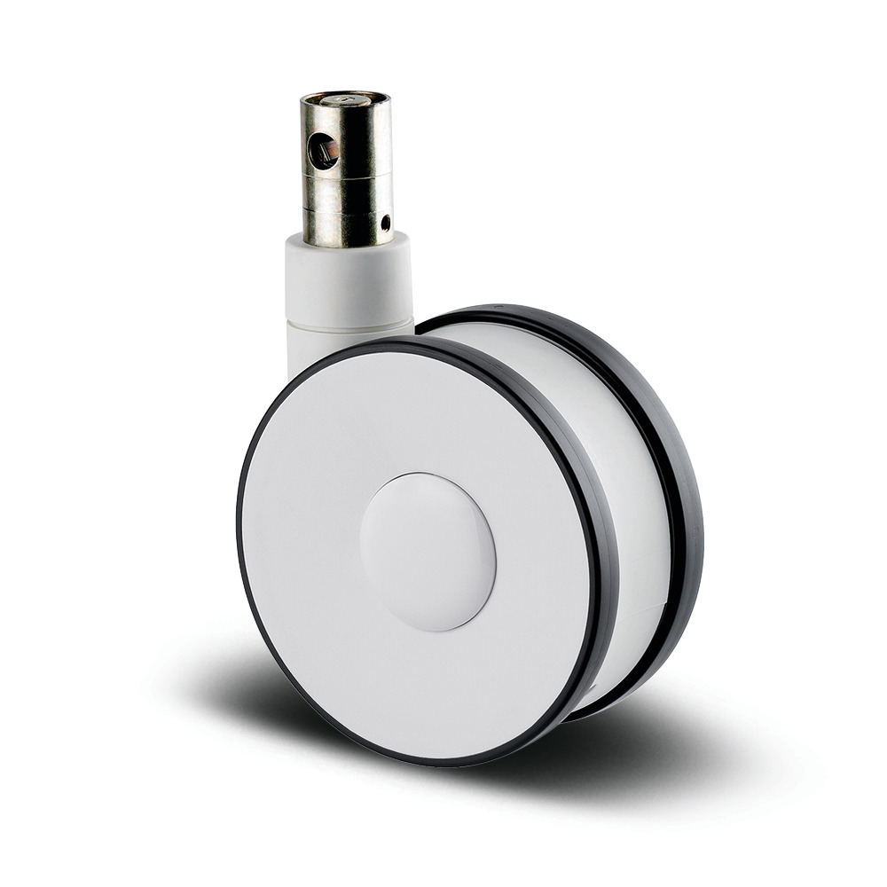 Swivel castor with central , total lock 5.91 in