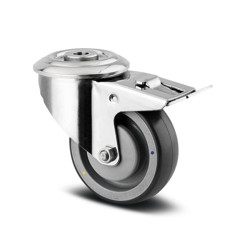 Swivel castor with total lock 100 mm