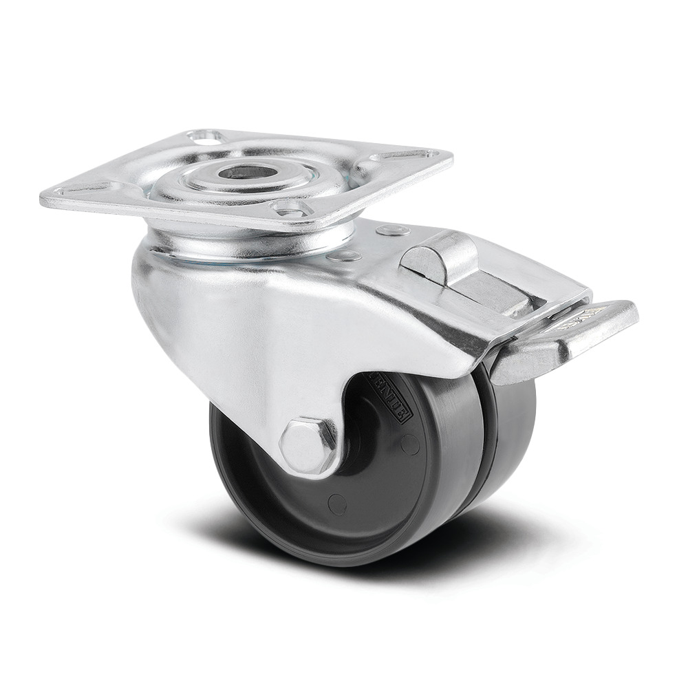 Swivel castor with wheel brake 50 mm