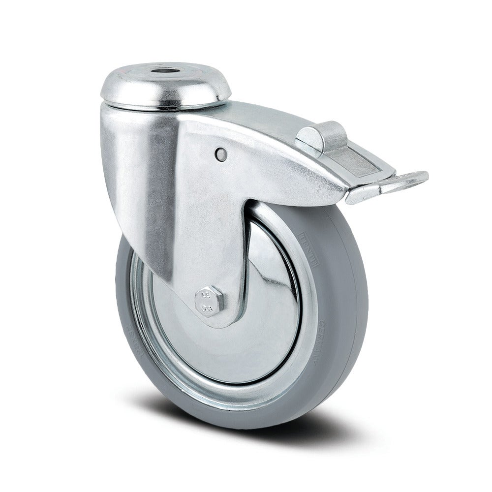 Swivel castor with total lock 75 mm